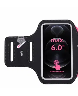 Držiaky na mobil Športové puzdro Swissten Armband 6", ružová 32903600