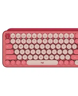 Klávesnice Bezdrôtová klávesnica Logitech POP Key Heartbreaker, ružová 920-010737