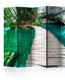 Paravány Paraván Emerald Lake Dekorhome 225x172 cm (5-dielny)
