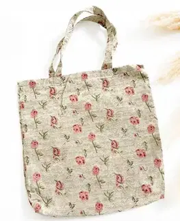 Nákupné tašky a košíky Kinekus Taška nákupná gobelínová, dizajn Ružičky malé