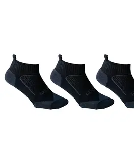 bedminton Športové ponožky RS 900 nízke 3 páry čierno-sivé