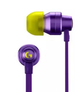 Samolepky na notebooky Logitech G333 herné slúchadlá do uší, 3,5 mm, USB-C, fialové