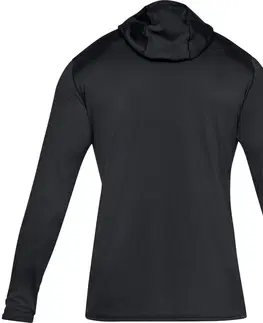 Pánske termo tričká s dlhým rukávom Pánske tričko Under Armour Fitted CG Hoodie Black /  / Charcoal - M