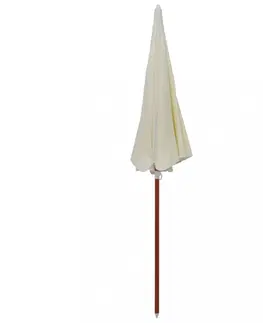 Slnečníky Slnečník s oceľovou tyčou Ø 210 cm Dekorhome Krémová
