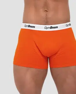 Spodné prádlo a plavky GymBeam Pánske boxerky Essentials 3Pack Orange  SS