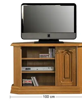 TV stolíky PYKA Kinga F rustikálny tv stolík drevo D3