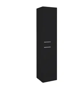 Vysoké kúpeľňové skrinky Vysoká skrinka Royal 35 2D čierny matt