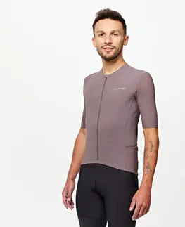 dresy Pánsky letný cyklistický dres Endurance Ultra 2 s krátkym rukávom sivý