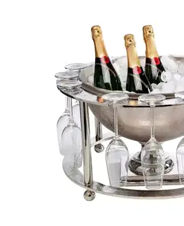 Dekoračné vankúše Champagne Time chladič na víno strieborný