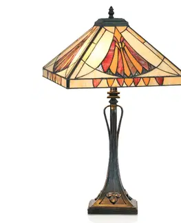 Stolové lampy Artistar Pôvabná stolová lampa AMALIA v Tiffanyho štýle
