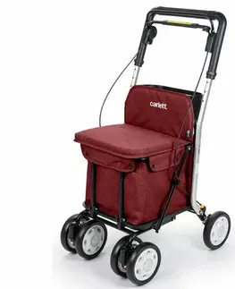 Nákupné tašky a košíky Carlett Senior Comfort nákupná taška na kolieskach 29 l, rubínová