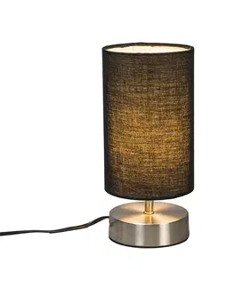 Stolove lampy Moderná stolná lampa čierna s oceľou - Milo 2