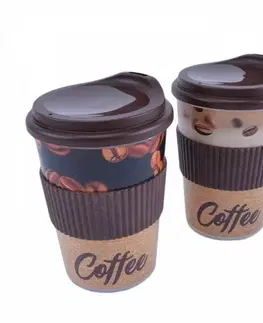 Poháre Kinekus Pohár na kávu plastový s viečkom, 250 ml Coffee