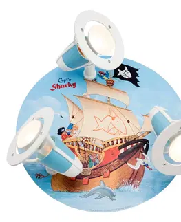 Stropné svietidlá Elobra Stropné svietidlo Kapitán Sharky pre detskú izbu