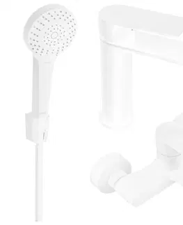 Sprchy a sprchové panely MEXEN/S - Royo R05 Set umývadlové a vaňové batérie s príslušenstvom, biela 72203R05-20