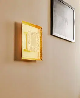 Nástenné svietidlá Eco-Light Nástenné LED svietidlo Window, 32 x 32 cm, zlaté