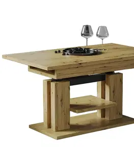 Jedálenské stoly Konferenčný stolík Iso 110/170x65cm Dub Artisan
