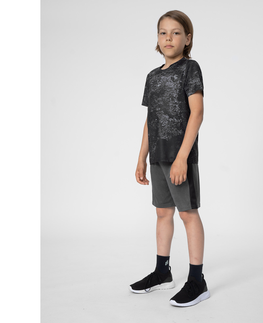 Detské kraťasy a šortky 4F-SHORTS FNK  M153-23M-DARK GREY MELANGE Šedá 134/140