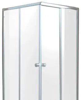 Sprchovacie kúty INVENA - Sprchovací kút štvorec PARLA, profil: chróm, sklo číre 80x80 AK-48-185-O