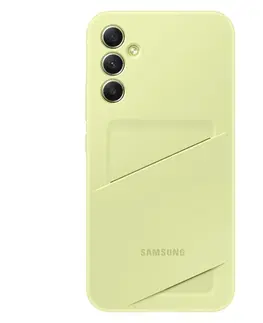 Puzdrá na mobilné telefóny Zadný kryt Card Slot Cover pre Samsung Galaxy A34 5G, limetková EF-OA346TGEGWW