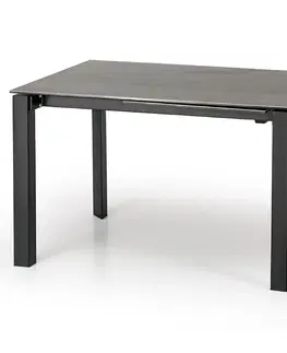 Stoly v podkrovnom štýle Rozkladací stôl Horizon 120/180x85cm Blat/Oceľ – Humo/Čierna