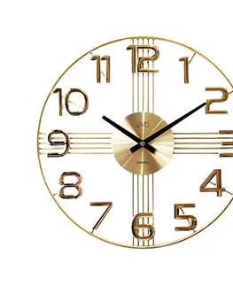 Hodiny Dizajnové nástenné hodiny JVD HT051.2, gold 40cm