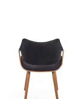 Jedálenské stoličky HALMAR K396 jedálenská stolička čierna / orech