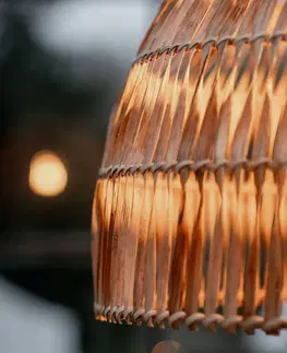Vonkajšie závesné svietidlá PR Home PR Home vonkajšia závesná lampa Lace z prírodného vlákna, zástrčkový