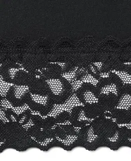 Pants Šortky s čipkovým lemom, čierne