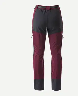 nohavice Dámske trekové nohavice MT900 vodoodpudivé bordové
