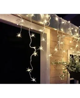Vianočné dekorácie Solight Vianočný záves Cencúle 120 LED teplá biela, 3 m, s časovačom