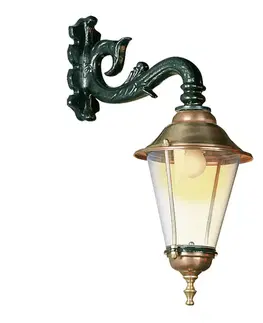 Vonkajšie nástenné svietidlá K.S. Verlichting Hoorn - Vonkajšie nástenné svietidlo, spodná zásuvka, zelené