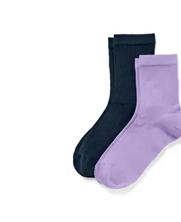 Socks Ponožky z rebrovaného úpletu, 2 páry