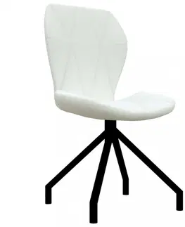 Jedálenské stoličky a kreslá Jedálenská stolička 6 ks umelá koža Dekorhome Čierna