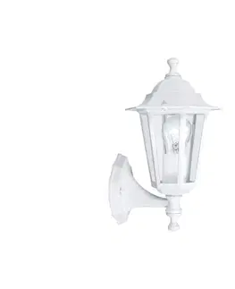 Záhradné lampy Eglo EGLO 22463 - vonkajšie nástenné svietidlo LATERNA 5 1xE27/60W biela 