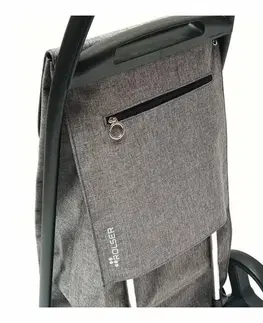 Nákupné tašky a košíky Rolser Nákupná taška na kolieskach Com Polar 8 Black Tube, sivá