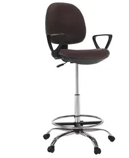 Kancelárske kreslá Vyvýšená pracovná stolička, hnedá/čierna, TAMBER
