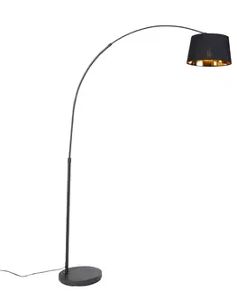 Oblúkové lampy Moderná oblúková lampa čierna so zlatou - Arc Basic