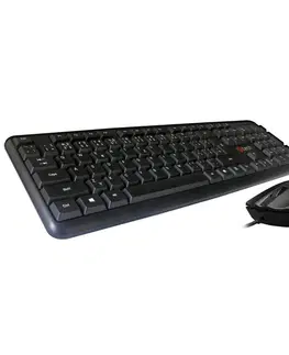 Klávesnice Set klávesnice a myši C-Tech KBM-102, USB, CZSK rozloženie, čierny KBM-102-BL