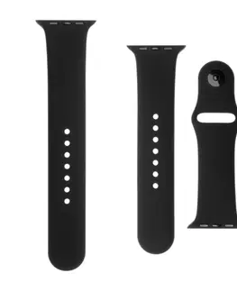 Príslušenstvo k wearables FIXED Silicone remienok pre Apple Watch 42/44/45 mm, čierna - OPENBOX (Rozbalený tovar s plnou zárukou)