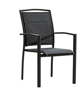 Záhradné stoličky a kreslá NABBI Vita záhradná stolička čierna
