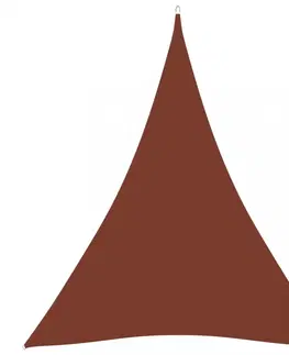 Stínící textilie Tieniaca plachta trojuholníková 3 x 4 x 4 m oxfordská látka Dekorhome Oranžová