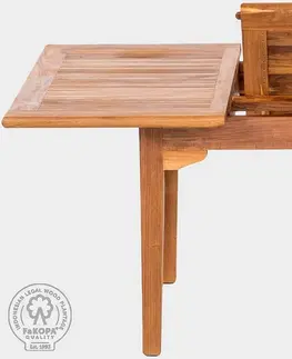 Stolčeky DEOKORK Záhradný stôl obdĺžnikový ELEGANTE (rôzne dĺžky) 110/160x90 cm