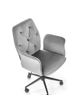 Kancelárske stoličky HALMAR Tulip kancelárske kreslo s podrúčkami sivá