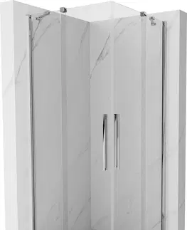 Sprchovacie kúty MEXEN/S - Velar Duo štvorcový sprchovací kút 100 x 100 cm, transparent, chróm 871-100-100-02-01
