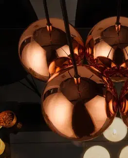 Svietidlá LuxD 21373 Dizajnová závesná lampa Briella- zlatoružová závesné svietidlo