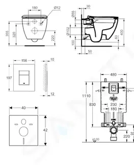 Kúpeľňa GROHE - Uniset Set predstenovej inštalácie, klozetu a dosky Ideal Standard Tesi, tlačidla Skate Cosmopolitan, chróm 38643SET-KE