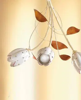 Závesné svietidlá Ceramiche Kvetinová závesná lampa TULIPANO 3-pl.