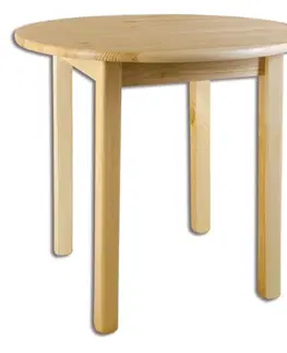 Jedálenské stoly ST105 Jedálenský stôl okrúhly 100, prírodná borovica