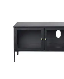 TV stolíky Furniria Dizajnový TV stolík Joey 132 cm čierny
